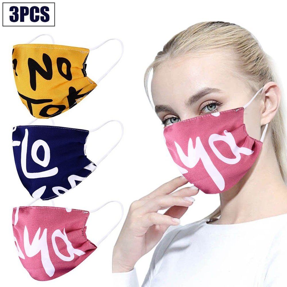 3pcs Reusable Mouth Face Mask Washable Facemask FS